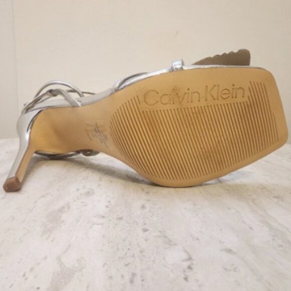 Calvin Klein Womens Tegin Str Silver 7.5M - A006 - Picture 6 of 11